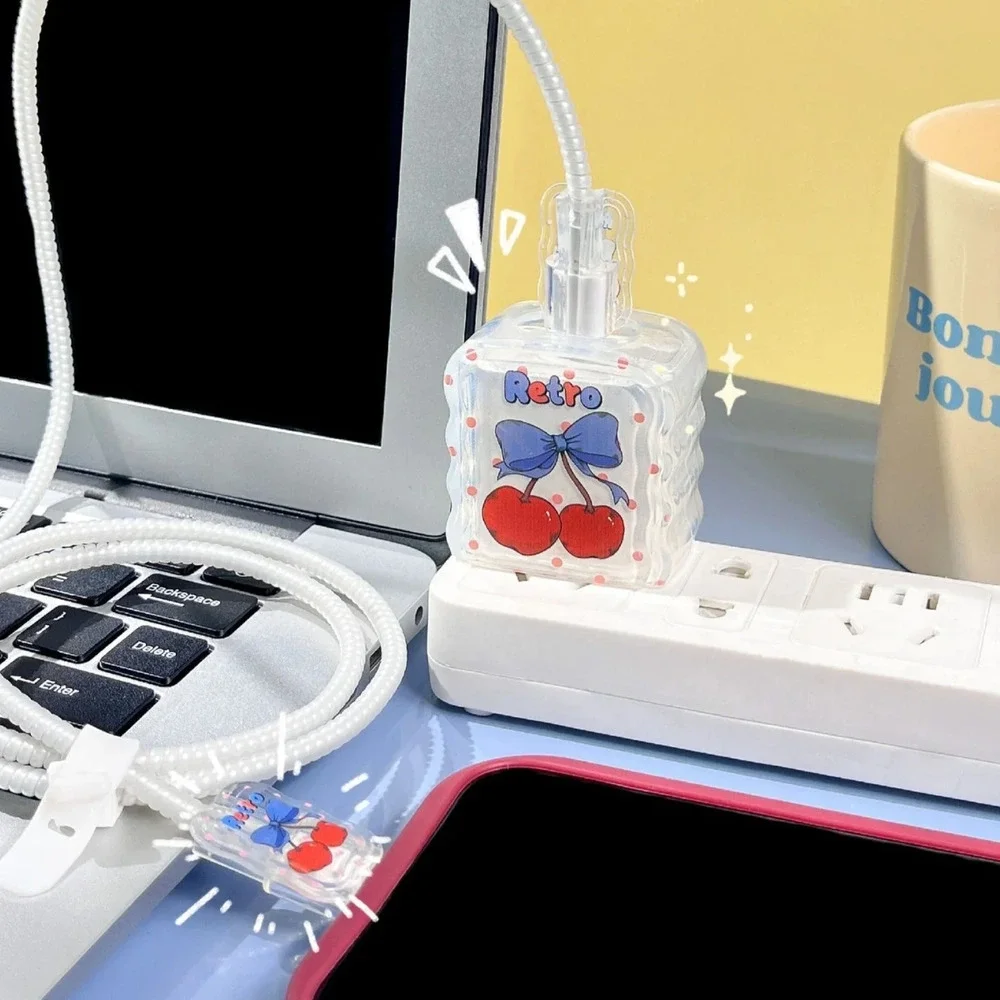 Red White Blue Cherry iPhone Charger Protector P78